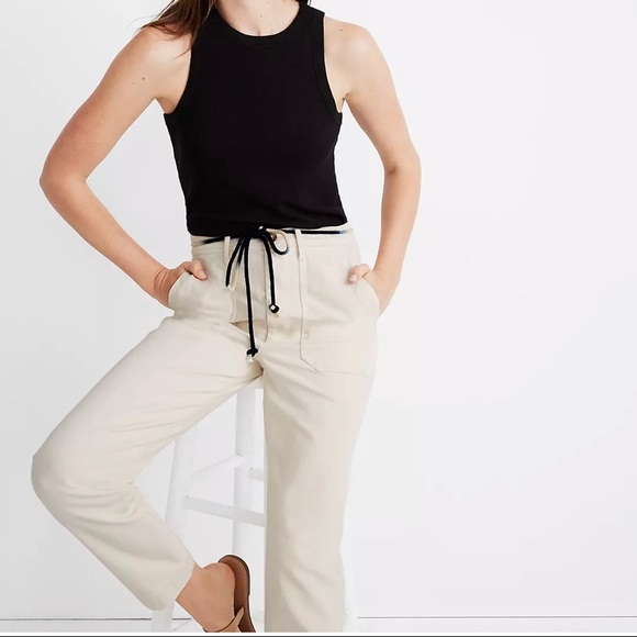 Straight leg crop cotton pant size 24 madewell Emmet style 00 - Picture 5 of 6